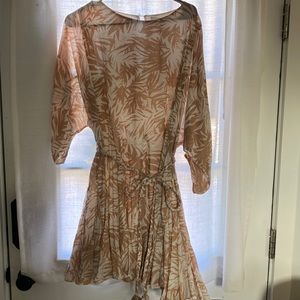 Solai palm tree mini dress with pockets